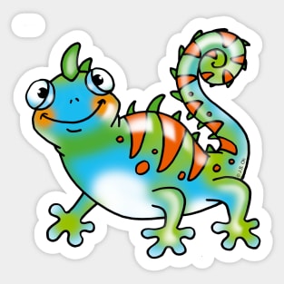 funny lizard Sticker